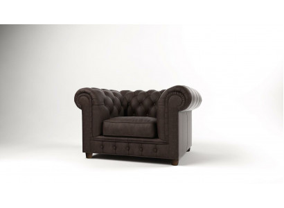 Křeslo televizní sál klub louka textilie kůže luxusní design Chesterfield