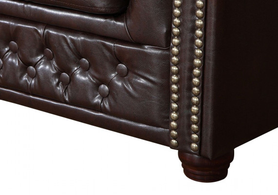 Návrhová pohovka 2místná pohovka Chesterfield Polštář Sad Leder Textil Neu