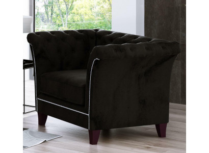 Chesterfield křeslo gauč potah 1 sedadlo samet design gauče dekorativní pohovky