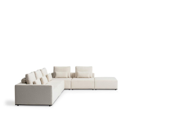 Ecksofa Set L-Form Pohovka Křeslo Design Pohovka Modulární Systém Pohovky