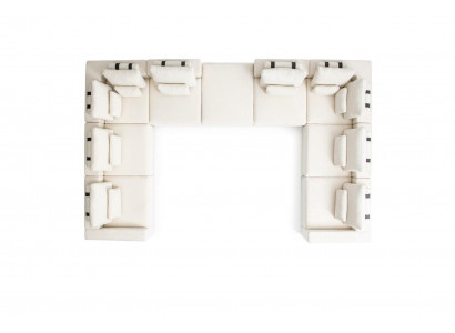 Ecksofa L Form Obývací pokoj Pohovka Textilní Nábytek Design Moderní Polštářová pohovka