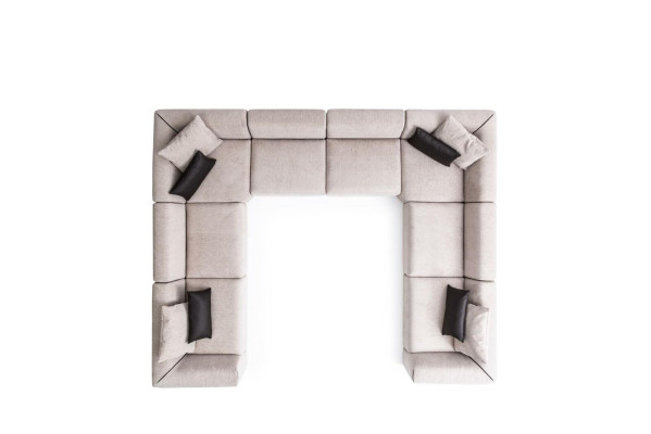 Sofa v U-části Pohovka gauč Obývací pokoj Design Moderní rohové sedací soupravy