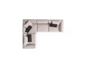 L-foermig Sedacky Beige Rohova Sedacka Obyvaci Nabytek Pohovka Textil Nove