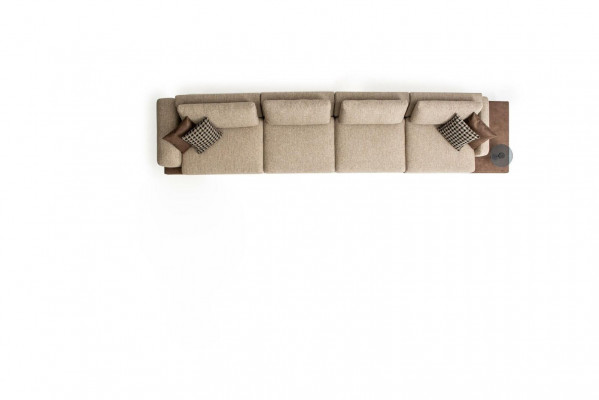 Sofa 6 míst Couch Polštář textil Luxus obývací pokoj Moderní Nábytek Tkanina