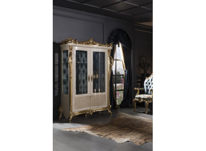Vitrína Beige Design Elegantní Krásný Jídelna Moderní Luxus Kovové Vitríny Nový