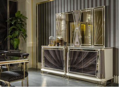 Luxus komoda komoda Sideboard Kov Zlatý Skříň Noble nové komody