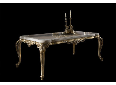 Moderní luxusní jídelní stůl Elegantní stůl klasický jídelní stůl nábytek zlato