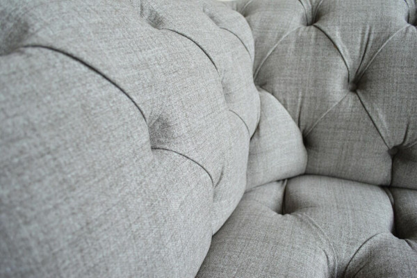 Design Chesterfield Sofa 3 Dvoumístná souprava pohovka Stoff Polster Leder Tříkřeslo.