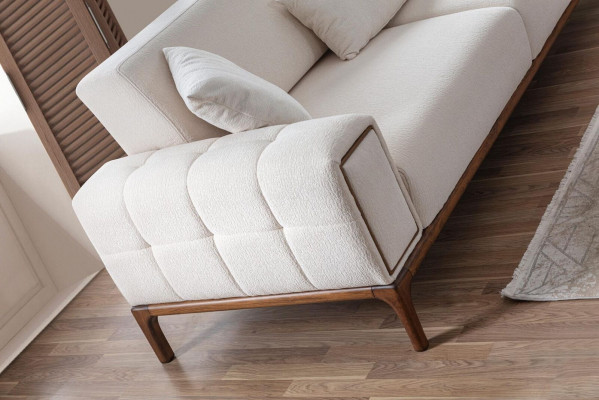 Sofa 3 místný Moderní Nábytek Bílá Barva Obývací pokoj Luxus Třísedák