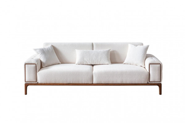 Sofa 3 místný Moderní Nábytek Bílá Barva Obývací pokoj Luxus Třísedák