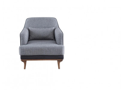 Křeslo moderní šedé obývacího pokoje sedací nábytek textilie design nábytek jednosedadlo