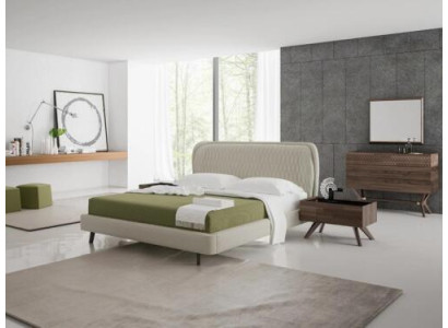 Ložnice sada 5 kusů Luxus manželská postel 2x noční stolky Luxus komoda se zrcadlem.