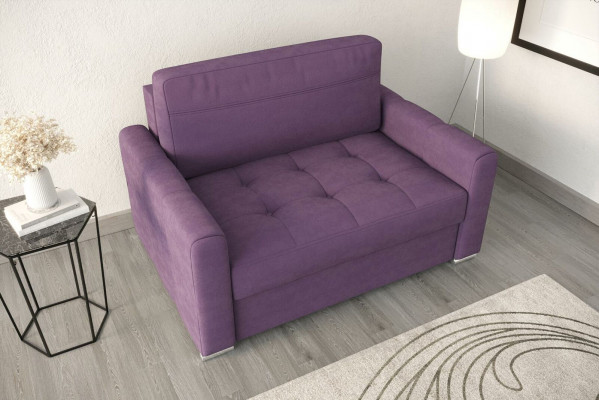 Křeslo Relax Textil Lounge Club Polstrovaný Design Pohovka Sedadlo Luxus Fialový Nový