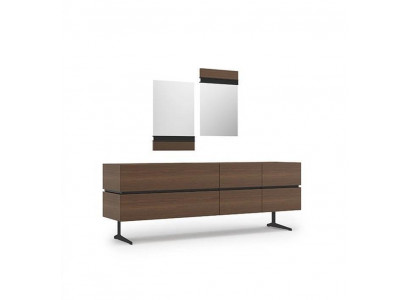Skříň s 2 zrcadly jídelního pokoje kompletně zařízená v moderním designu nová.