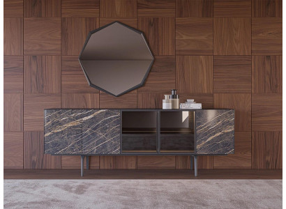 Skříň se zrcadlem Luxus zařízení jídelny Kompletní set Moderní nábytek