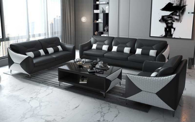 Garnitur Sedací souprava Sedací souprava 3+2+1 Sedací souprava Kožená sedací souprava Sedací sofa Šedá
