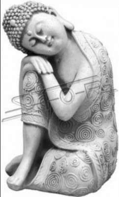 Dekorativní socha Buddy v kamenném provedení. Velká socha pro zahradu.