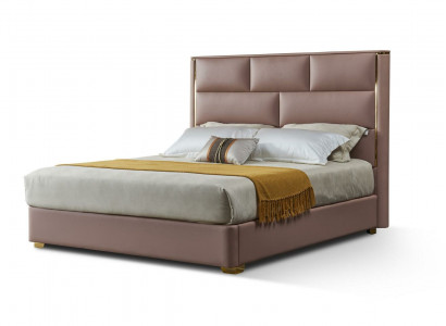 Design manželská postel z koženky postele lůžka kožená čalouněná ložnice manželská postelní postel