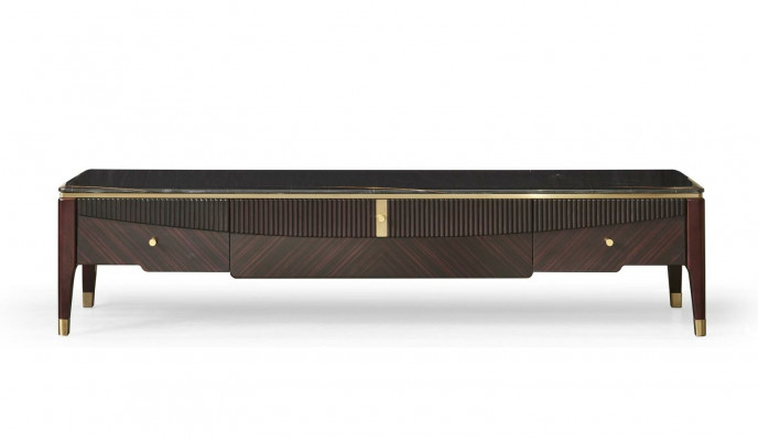 Design komoda sideboard dekorace nízká skříň regál luxus osvětlený