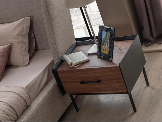 Design Komplett 4tlg Schlafzimmer Bett Nachttisch Modern Kommode Neu Design kompletní ložnice 4 díly Postel Noční stolek Moderní Komoda Nový