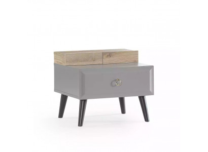 Design noční stolek Noční stolek Dětský noční stolek Dětský pokoj Dřevo Šedá