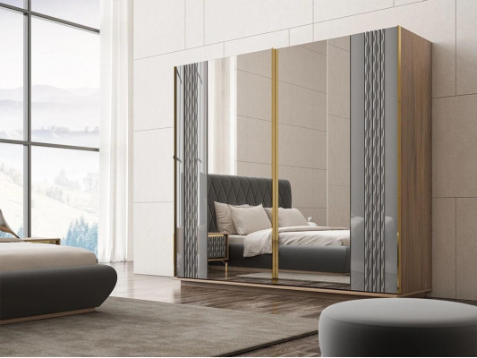 Design Skříň ložnice Luxus Dřevěná šatní skříň Moderní nábytek