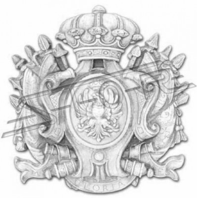 Vznešená erb dekorace dům stěna zahrada socha figurka sochy