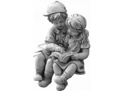 40cm Deko socha designová figurína socha zahrady šedá přírodní socha