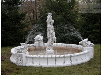 Fontána, socha, figurína, sochy, socha, sochy, antikvariát, zahrada
