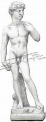 Zahradní dekorace 59cm David Terénní kámen Figury figurka Dekorace Socha Okamžitě