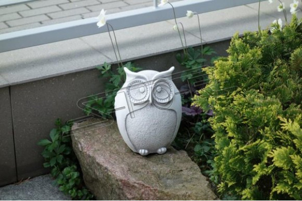 Zahrada Dekorace Sova Terasa Kamenné Figurky Figura Dekorativní Přírodní Socha