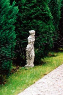 Zahrada Dekorace Žena 58cm Terasa Kamenné Sochy Figurka Dekorace