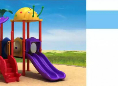 Dětský koutek s tobogány Zábava pro děti Zahradní hřiště