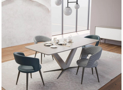 Kompletní jídelní stůl se židlemi, zařízení jídelny, design, moderní nábytek