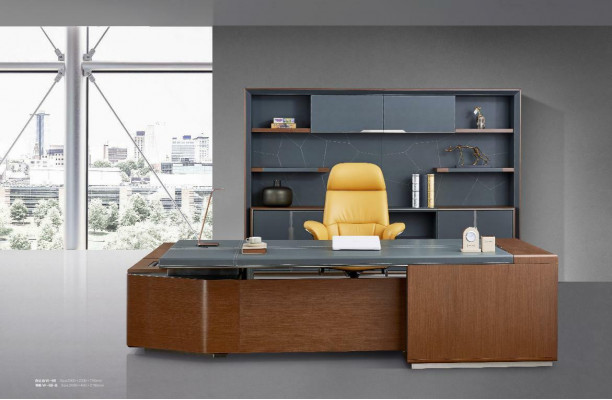 Luxus psací stůl kůže dřevo stoly kancelářský stůl zařízení designer