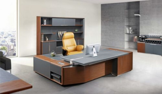 Luxus psací stůl kůže dřevo stoly kancelářský stůl zařízení designer