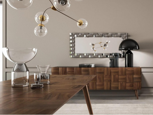 Luxusní komoda se zrcadlem pro kompletní zařízení jídelny designový nábytek