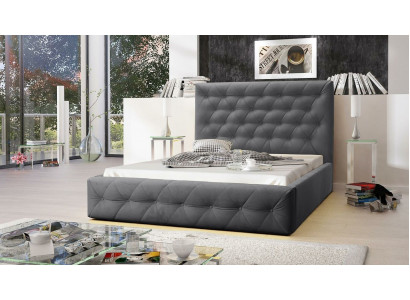 Moderní dřevěná designová postel, luxusní nábytek postelí, nová dvojitá postel do ložnice