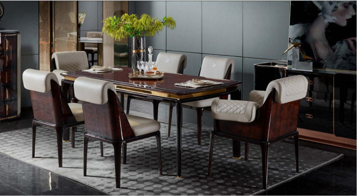 Stůl Hnědý Designové Stoly Moderní Design Nábytek Luxusní Jídelna