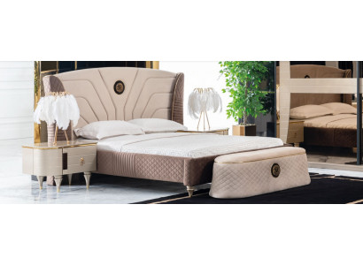 Ložnice manželská postel 160x200cm Luxusní postel 2x Noční stolek 3dílná sada lůžek Nová