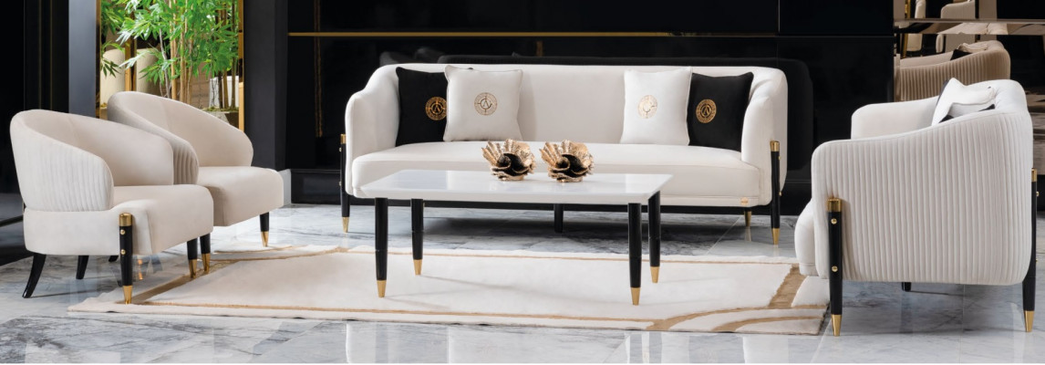 Sedačková souprava Design Sofas Sofa Couch Samt Polster Sitz 3+3+1+1 Sitzer Sofagarnitur