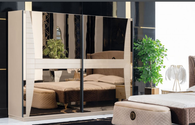 Křesla ložnice Luxus šatní skříň Skříň Dřevo Moderní nábytek