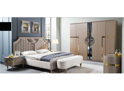 Nábytek Moderní Luxusní Postele Nový Lůžko 2x Noční stolek 3dílná Sada Design Schlafzimmer