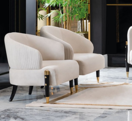 Potah Moderní křeslo Design šedý Relax Nový Obývací pokoj Luxusní Křeslo Hotel