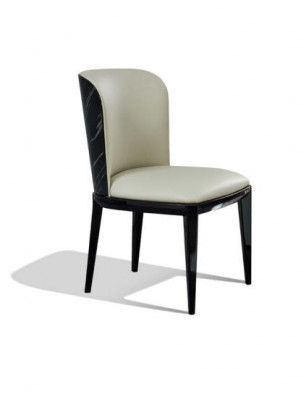 Židle Kože Mléko Dřevo Nový Kreativní Moderní Design Nábytek Luxus Jídelna