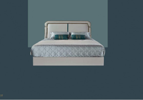 Postel 2x noční stolek Beige Ložnice Moderní design Nábytek Dřevo Luxus