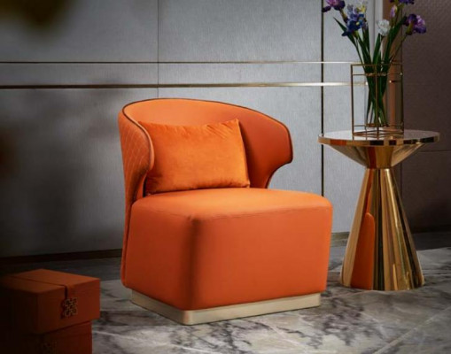 Křeslo Orange Luxus Kožené Obývací Pokoj Nový Kreativní Design Moderní