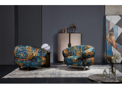 Návrh křesla Pohovka Relax Látka Salón Luxus Televizní klub Polštář