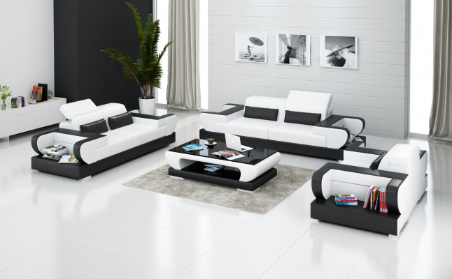 Luxusní sedací souprava obývací souprava kůže potah pohovky gauče sofa