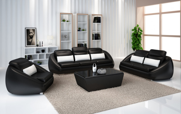 Luxusní souprava sedacích souprav 3+1+1 sedačka Obývací pokoj Designový nábytek Pohovka Gauč